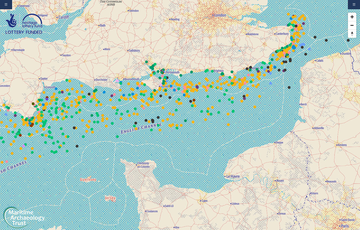 mapa wraków z I wojny światowej