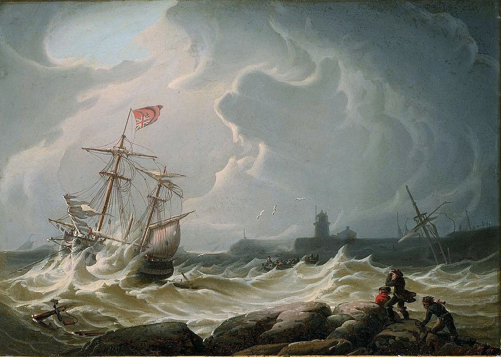 obraz Roberta Salmona - "Ship in Storm"