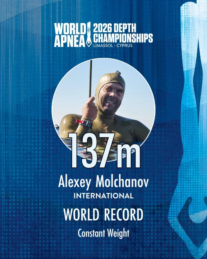 137 metrów! Alexey Molchanov ustanowił nowy rekord świata we freedivingu