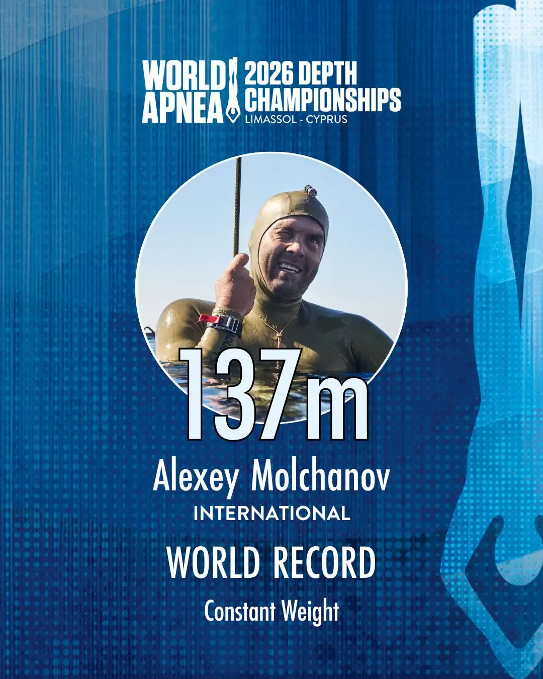 137 metrów! Alexey Molchanov ustanowił nowy rekord świata we freedivingu